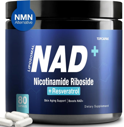 NAD Nicotinamide Riboside Resveratrol-80 Capsules