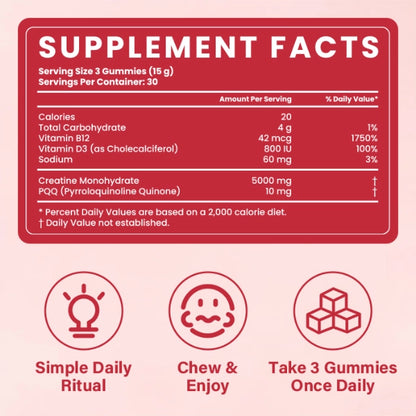 Creatine Monohydrate Gummies - Tart Cherry