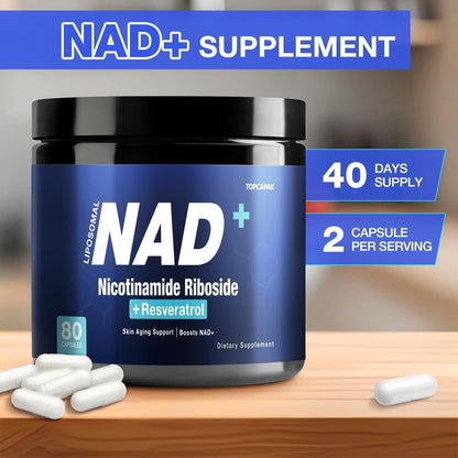 NAD Nicotinamide Riboside Resveratrol-80 Capsules